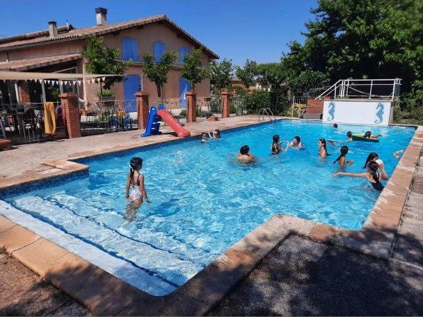 Swimming in the family pool